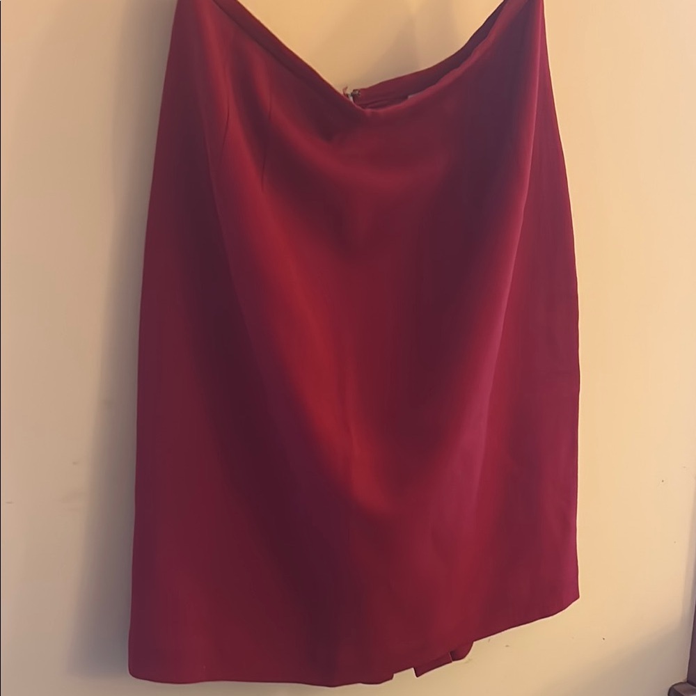Amanda Smith Elegant Red Midi Skirt